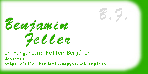 benjamin feller business card